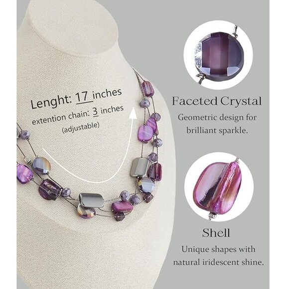 Beaded Statement Necklace - Picture 6 of 7